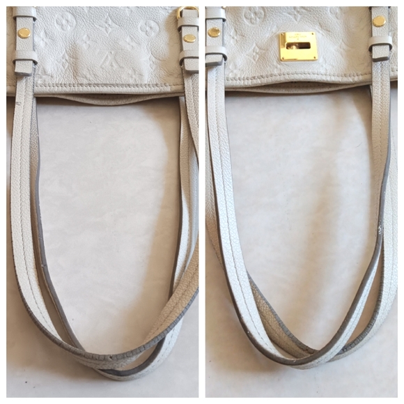 Louis Vuitton Citadine PM White Empreinte Tote Bag W/ Pochette - Picture 12 of 17